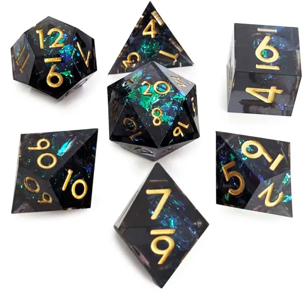 Set de 7 Dés JDR Répliquant - Scarabée