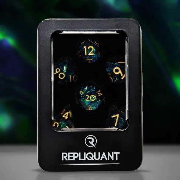 Set de 7 Dés JDR Répliquant - Scarabée