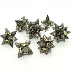 Set de 7 Dés JDR Répliquant - Étoiles Noires