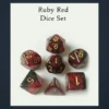 Set de dés - Rouge rubis