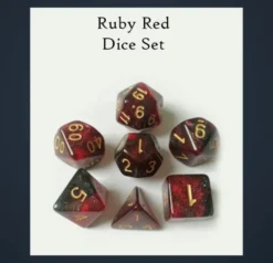 Set de dés - Rouge rubis