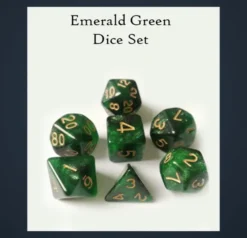 Set de dés vert émeraude