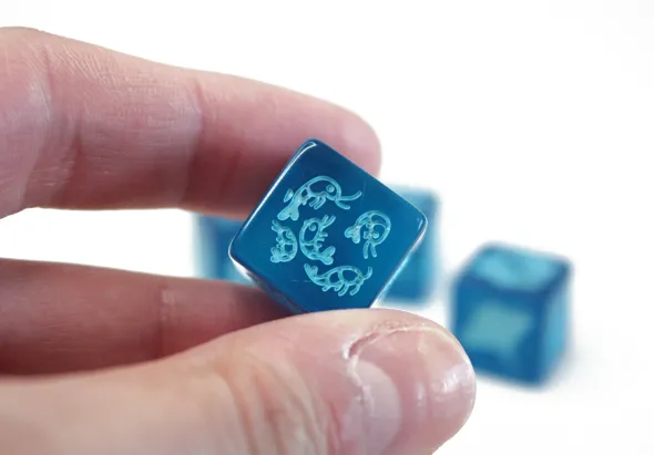 Set de 4 D6 - Thématique océan et poissons