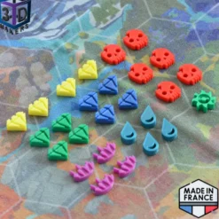 Set de jetons améliorés compatible L’Île des Mots Dits