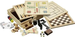Set de Jeux de Société en Bois