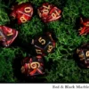 Set dés marbrés - rouge et noir