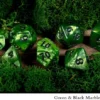 Set dés marbrés - vert et noir