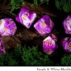 Set dés marbrés - violet et blanc