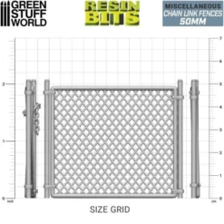 Set Imprimé en 3D - Grille Simple Torsion 50mm