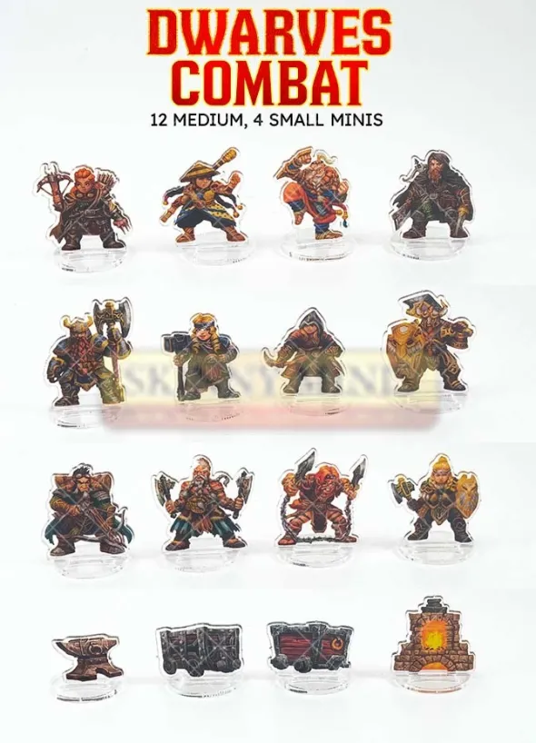 Skinny Minis - Dwarves Combat