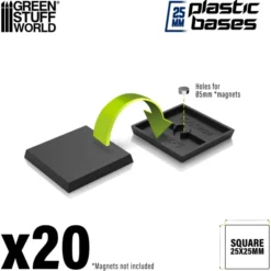 Socles Carrés 25mm en Plastique