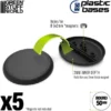 Socles de Plastique Ronds 50mm - Bords Arrondis