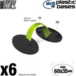 Socles Plastiques Ovale 60x35mm AOS