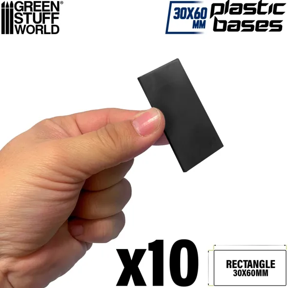 Socles Rectangulaires 30x60mm en Plastique