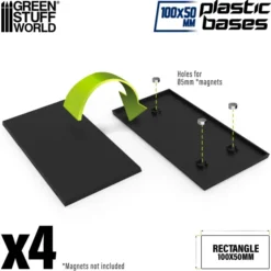 Socles Rectangulaires 100x50mm en Plastique