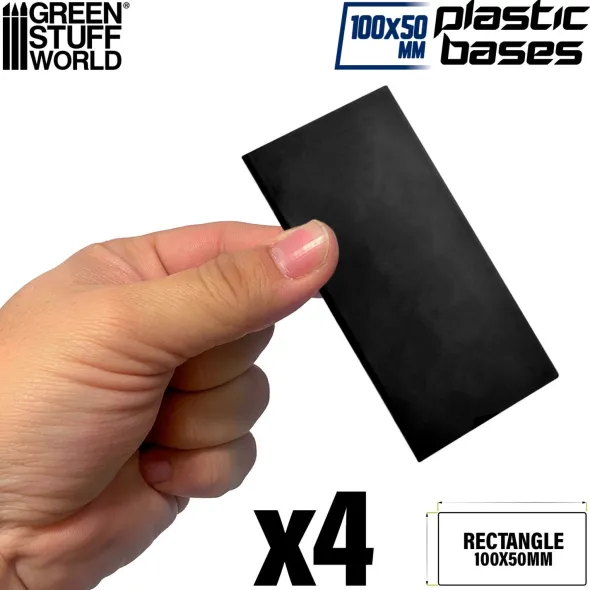 Socles Rectangulaires 100x50mm en Plastique