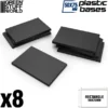 Socles Rectangulaires 50x75mm en Plastique