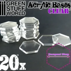 Socles Transparents Hexagonaux de 30mm