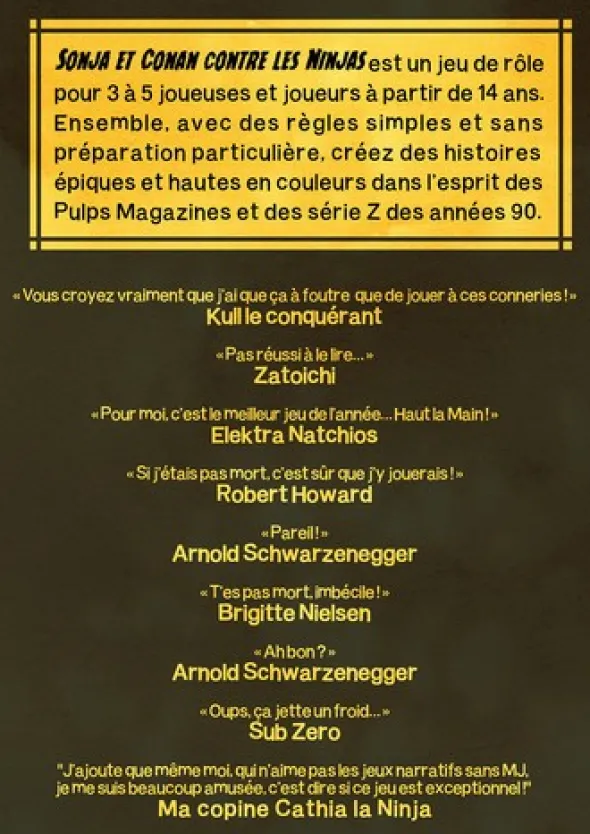 Sonja et Conan contre les Ninjas