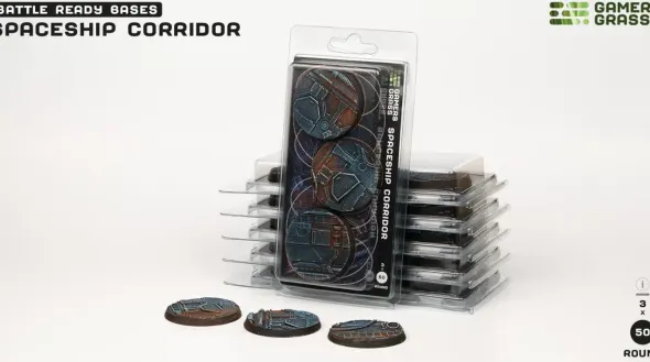 Spaceship Corridor Bases, Round 50mm (x3)