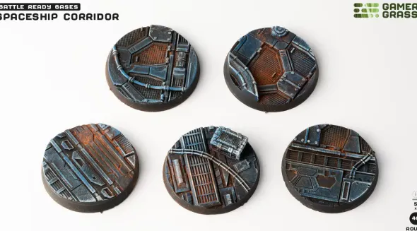 Spaceship Corridor Bases, Round 40mm (x5)