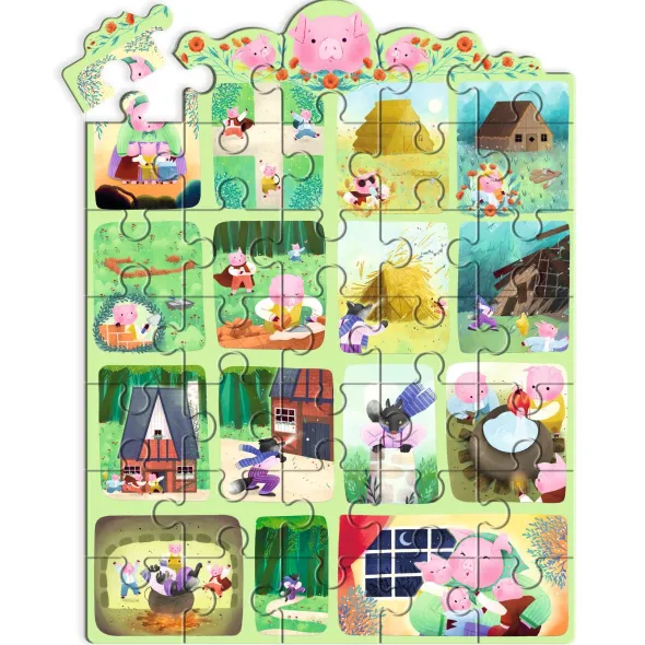 Story Puzzle - Les Trois Petits Cochons - 35 Pièces