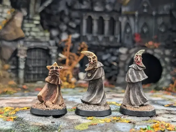 Sun Rot Lunar Celebrants: Metal NPC Miniatures, Set of Three