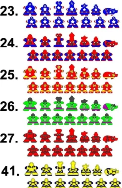 Superhero set 2 - Carcassonne Big Box Meeples
