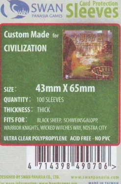 Swan Panasia - Card Sleeves Premium - 43x65mm - 100p