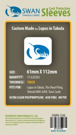 Swan Panasia - Card Sleeves Premium - 61x112mm - 75p
