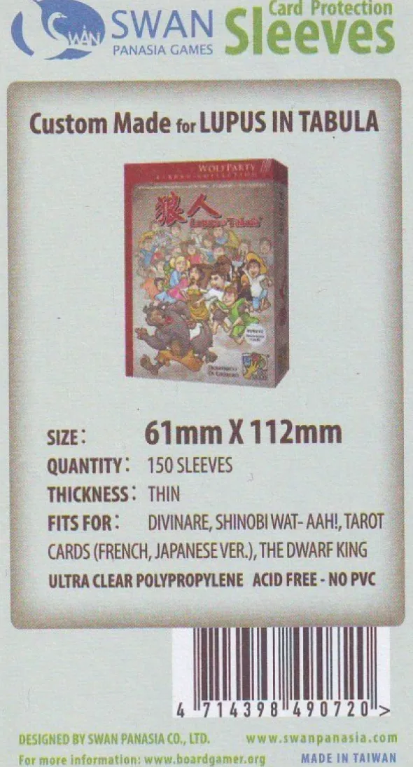 Swan Panasia - Card Sleeves Standard - 61x112mm - 150p