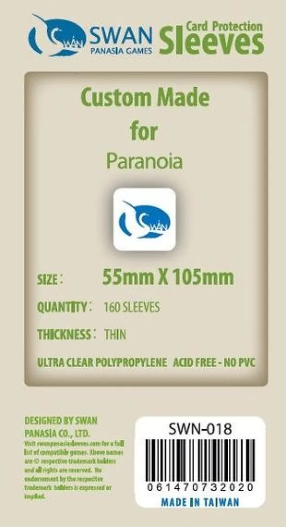 Swan Panasia - Card Sleeves Standard - 55x105mm - 160p