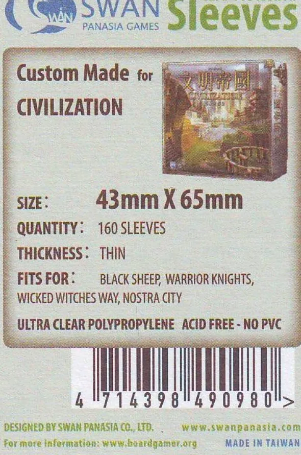 Swan Panasia - Card Sleeves Standard - 43x65mm - 160p
