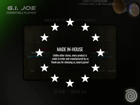 Tapis de jeu compatible avec G.I. JOE Deck-Building Game