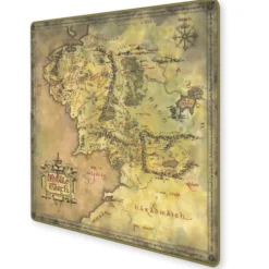 Tapis de Jeu Neoprene LOTR - 60x60 cm - Plan de la Terre du Milieu