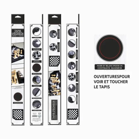 Tapis Echecs Néoprène 45 cm