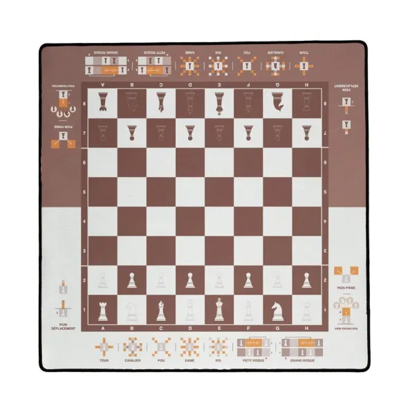 Tapis Echecs Pédagogique (60 x 60 cm)
