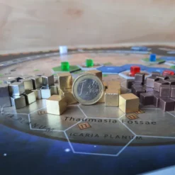 Terraforming Mars - Ensemble de cubes en métal compatibles de couleur bronze, argent et or