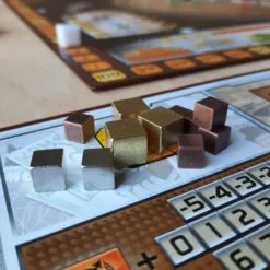 Terraforming Mars - Ensemble de cubes en métal compatibles de couleur bronze, argent et or
