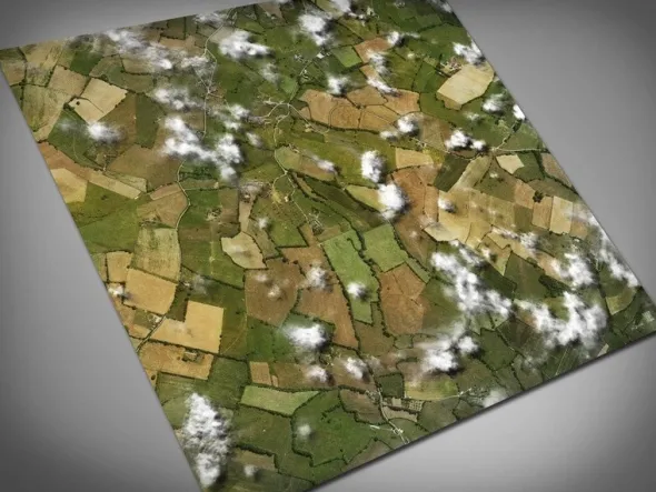 Terrain Mat PVC - Aerial Field 120x120