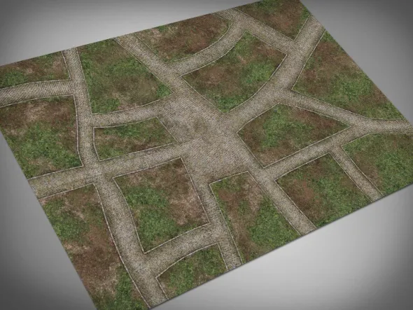 Terrain Mat PVC - Cobblestone Streets - 120x180
