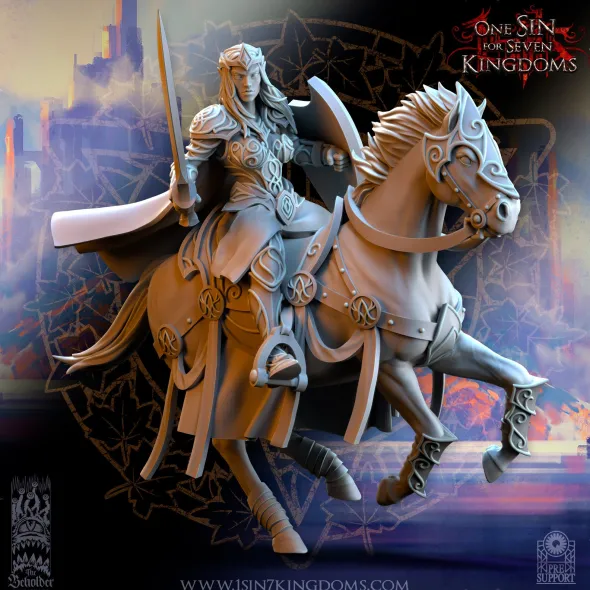The Beholder Miniatures - Elfes - Commandement Cavalerie Légère
