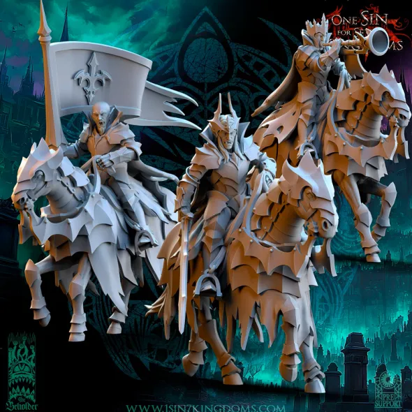 The Beholder Miniatures - Legion des Morts - Commandement Chevaliers Vampires