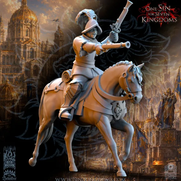 The Beholder Miniatures - Nerverdusk - Pistoleros Montés