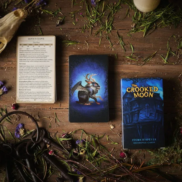The Crooked Moon - Items & Spells Reference Card Deck