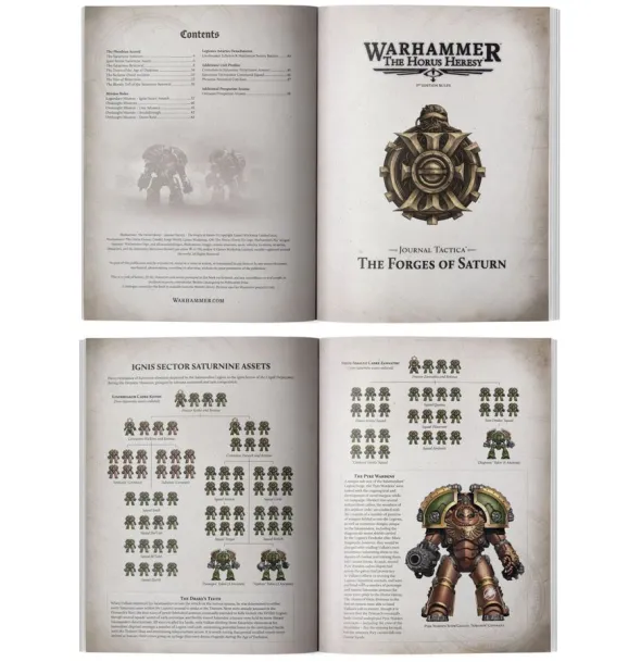 The Horus Heresy - Journal Tactica : The Forges of Saturn (Anglais)