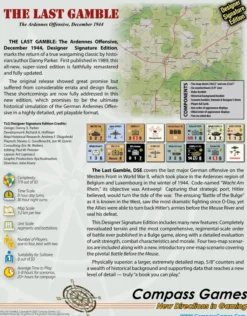 The Last Gamble: The Ardennes Offensive, December 1944 – Designer Signature Edition