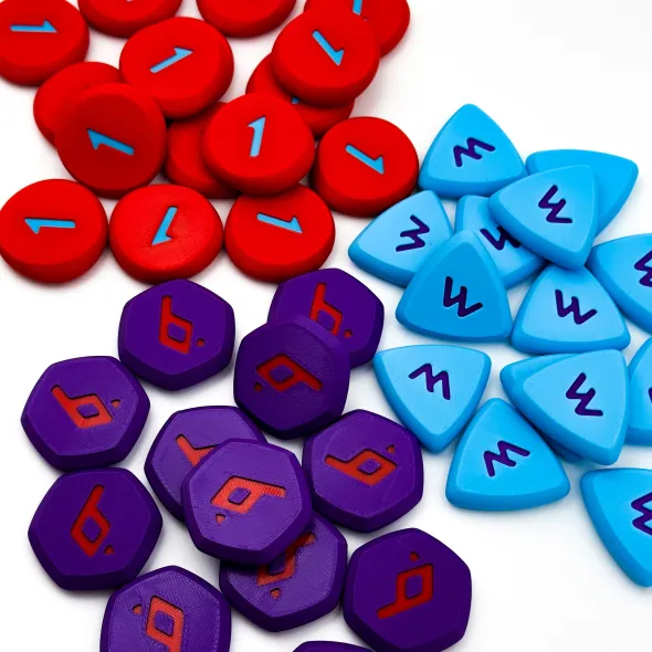 The Vale of Eternity - Ensemble de pierres runiques 3D Deluxe (42 pièces)