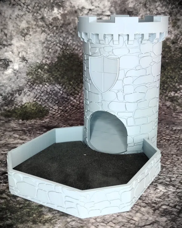 Tour à dés Château - couleur grise