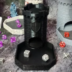 Tour à dés Château - couleur noir